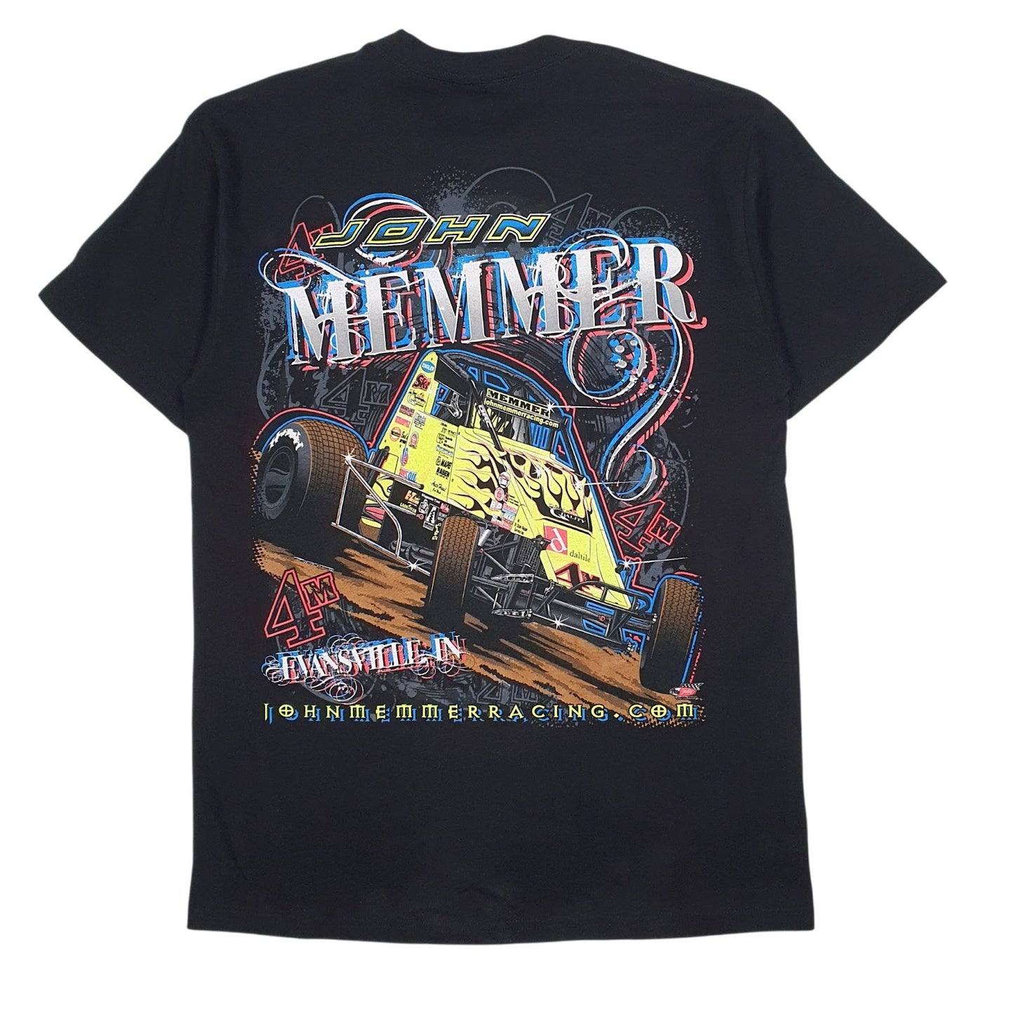 Mens Black Port & Company Graphic John Memmer  T Shirt