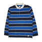 Mens Blue Denver Hayes Rugby Long Sleeve Polo Shirt