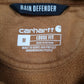 Mens Brown Carhartt Spellout Hoodie Jumper