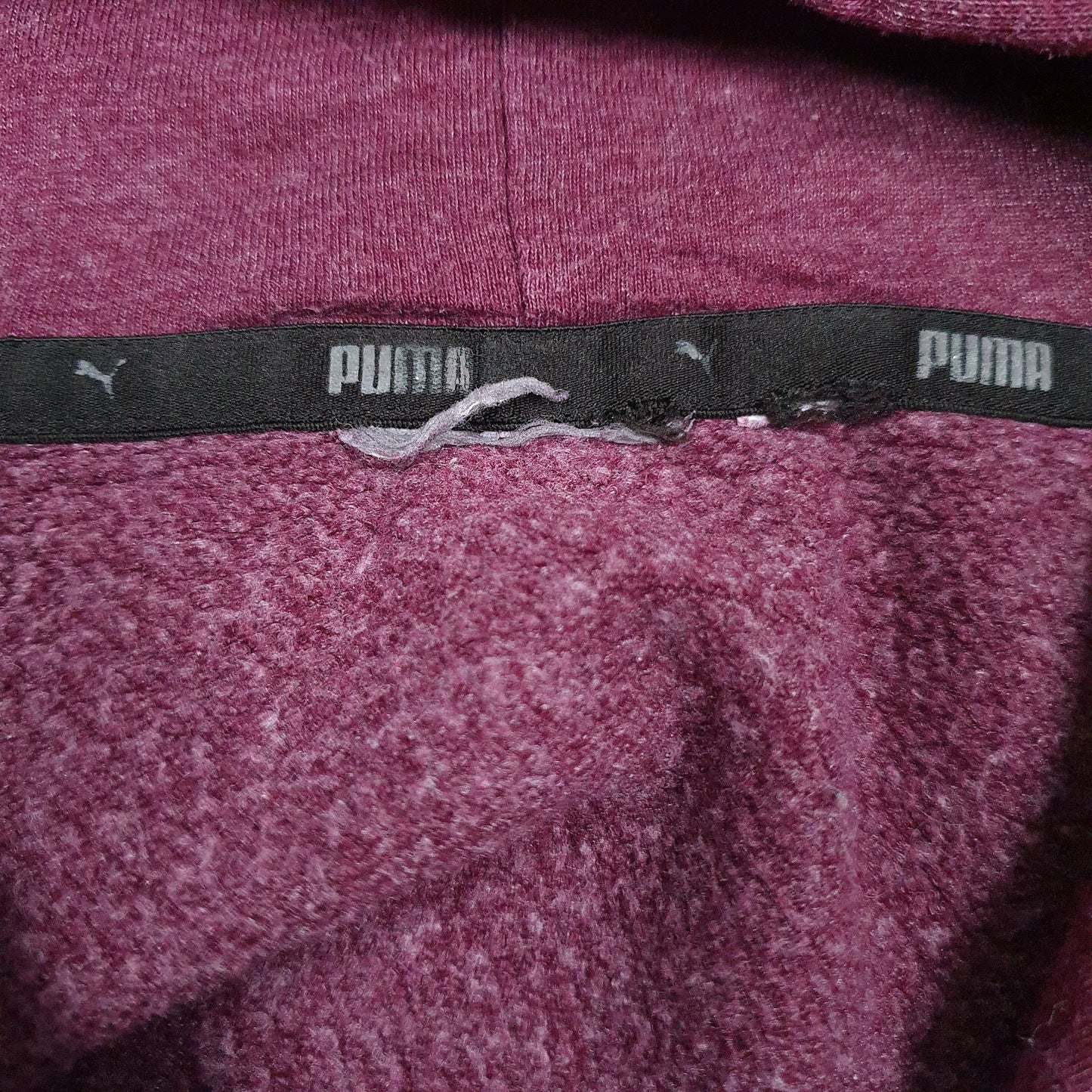 Mens Burgundy Puma Spellout Hoodie Jumper
