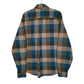 Mens Blue Eddie Bauer Heavy Flannel Plaid  Shirt