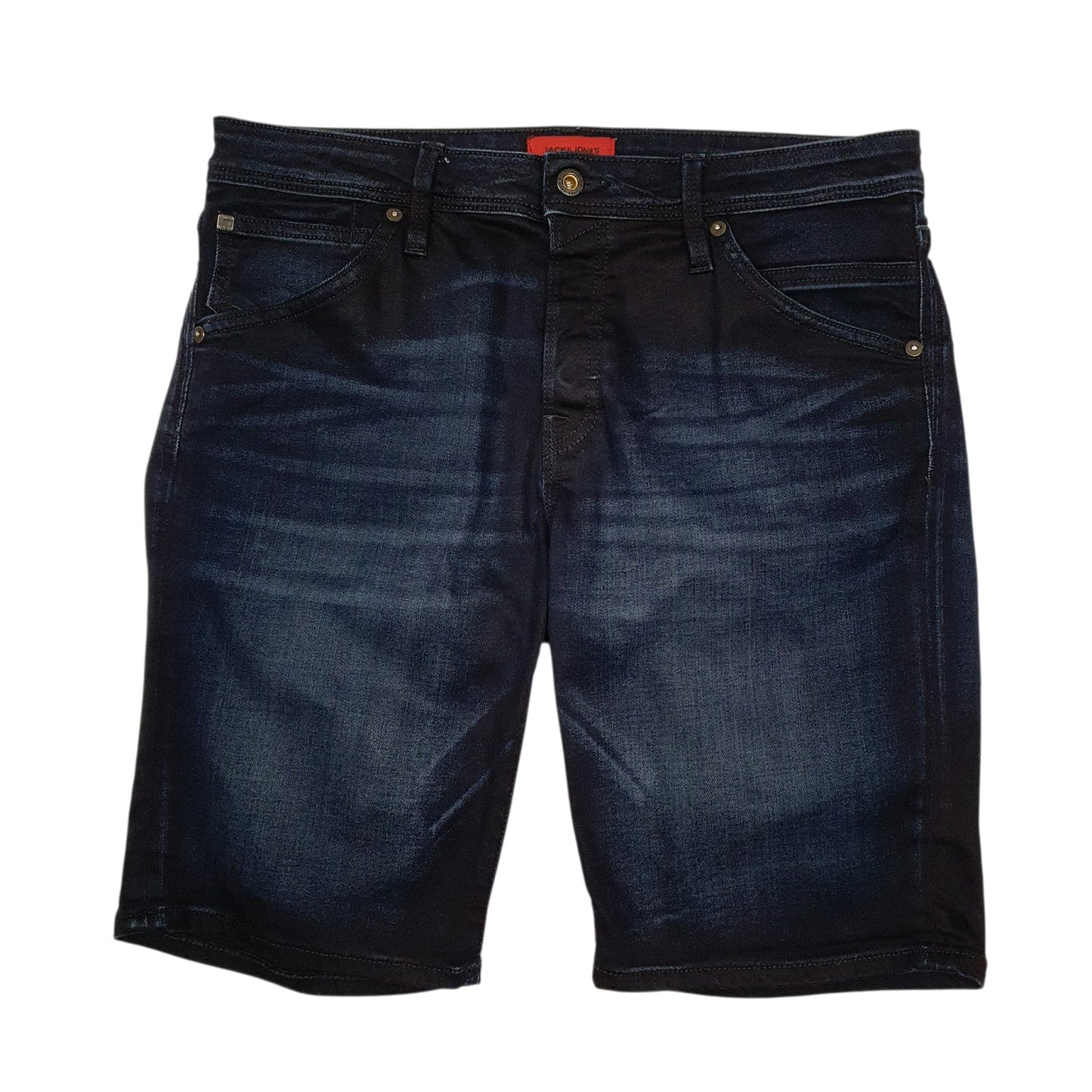 Mens Blue Jack & Jones Stretch Denim Shorts