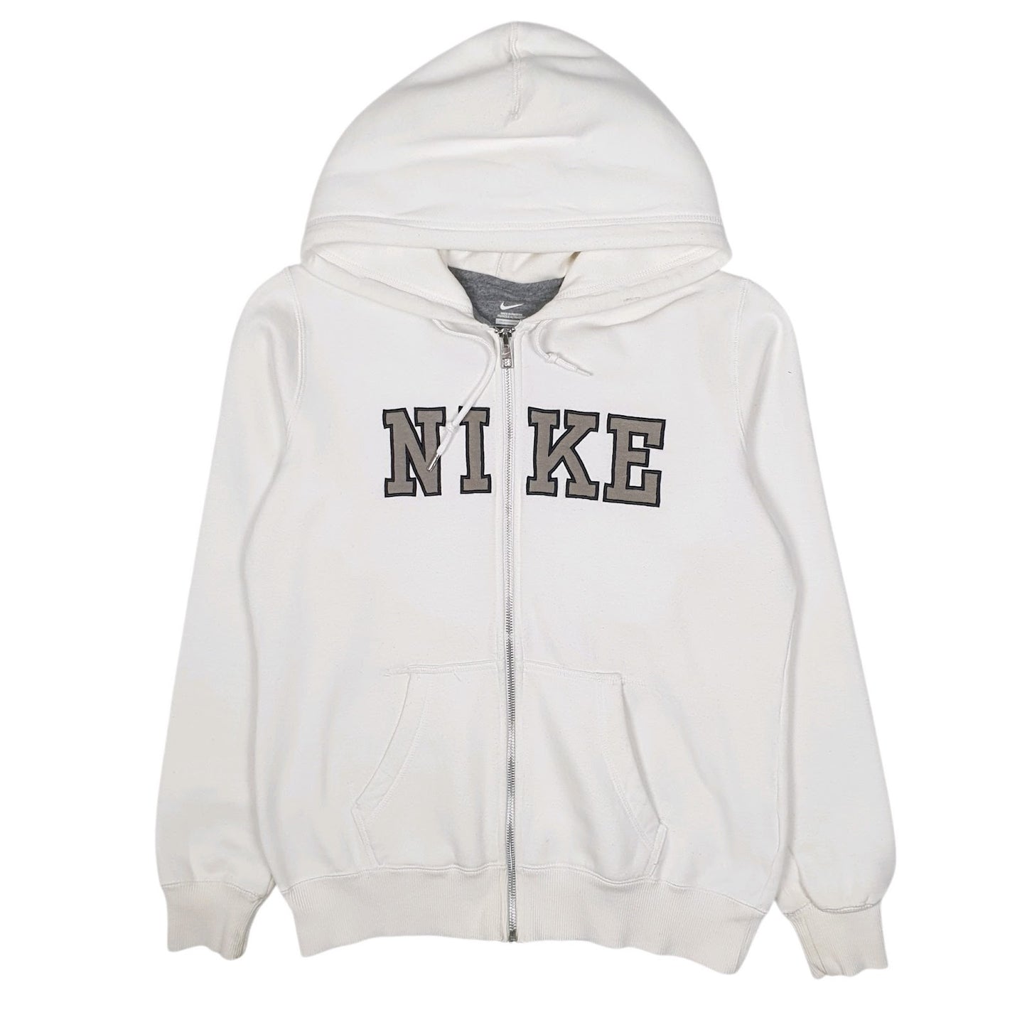 Womens White Nike Hoodie Full Zip Jumper