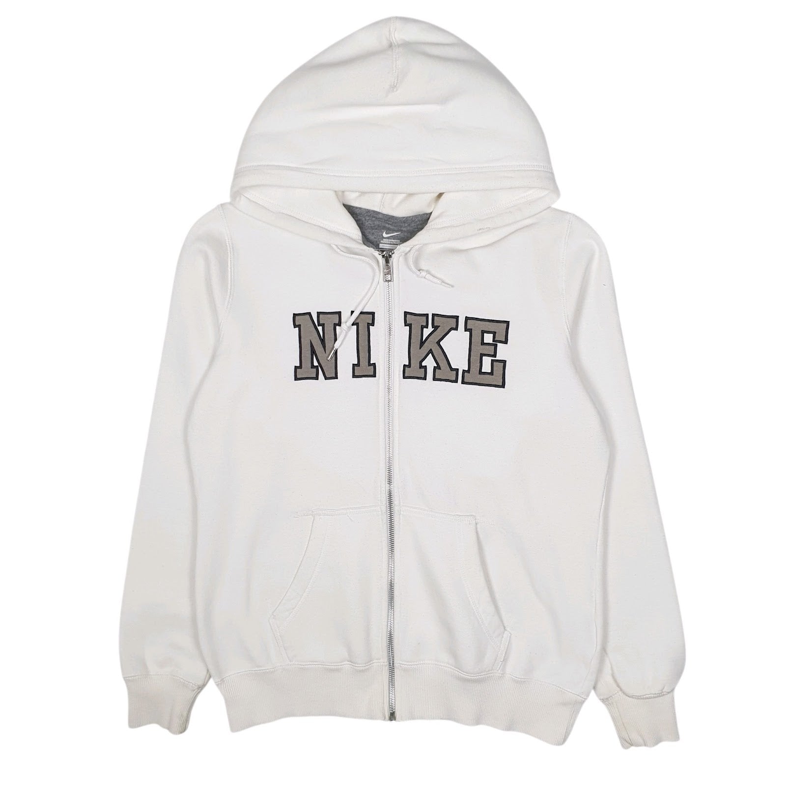 Womens White Nike Hoodie Full Zip Jumper