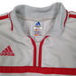 Mens Grey Adidas Football Jersey Vintage 00s  T Shirt