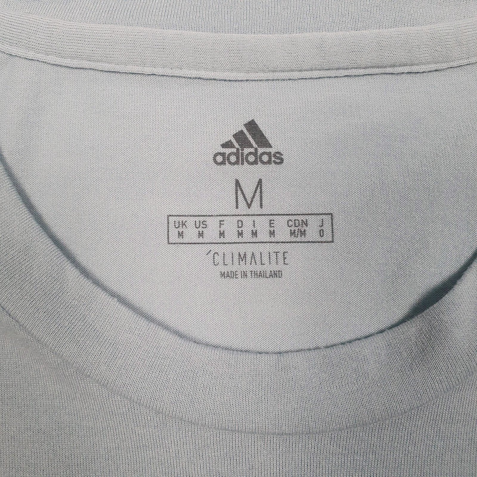 Mens Blue Adidas Climalite  T Shirt
