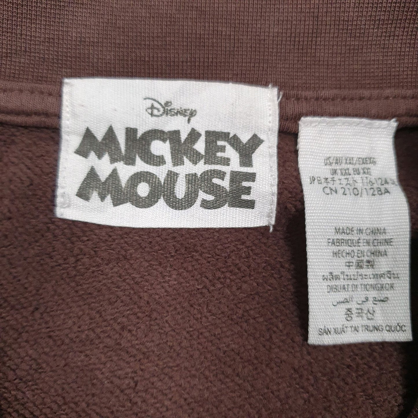 Mens Brown Disney Mickey Mouse Crewneck Jumper