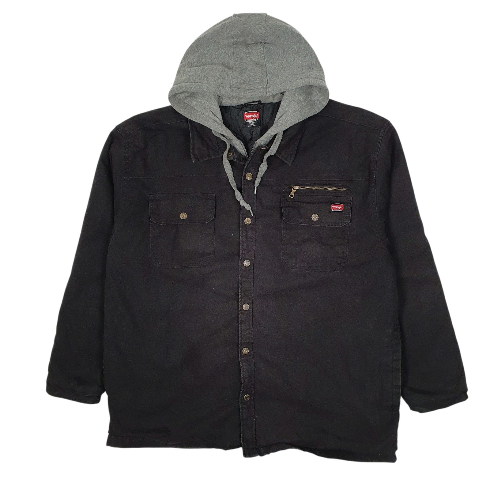 Mens Black Wrangler Chore Hoodie  Coat