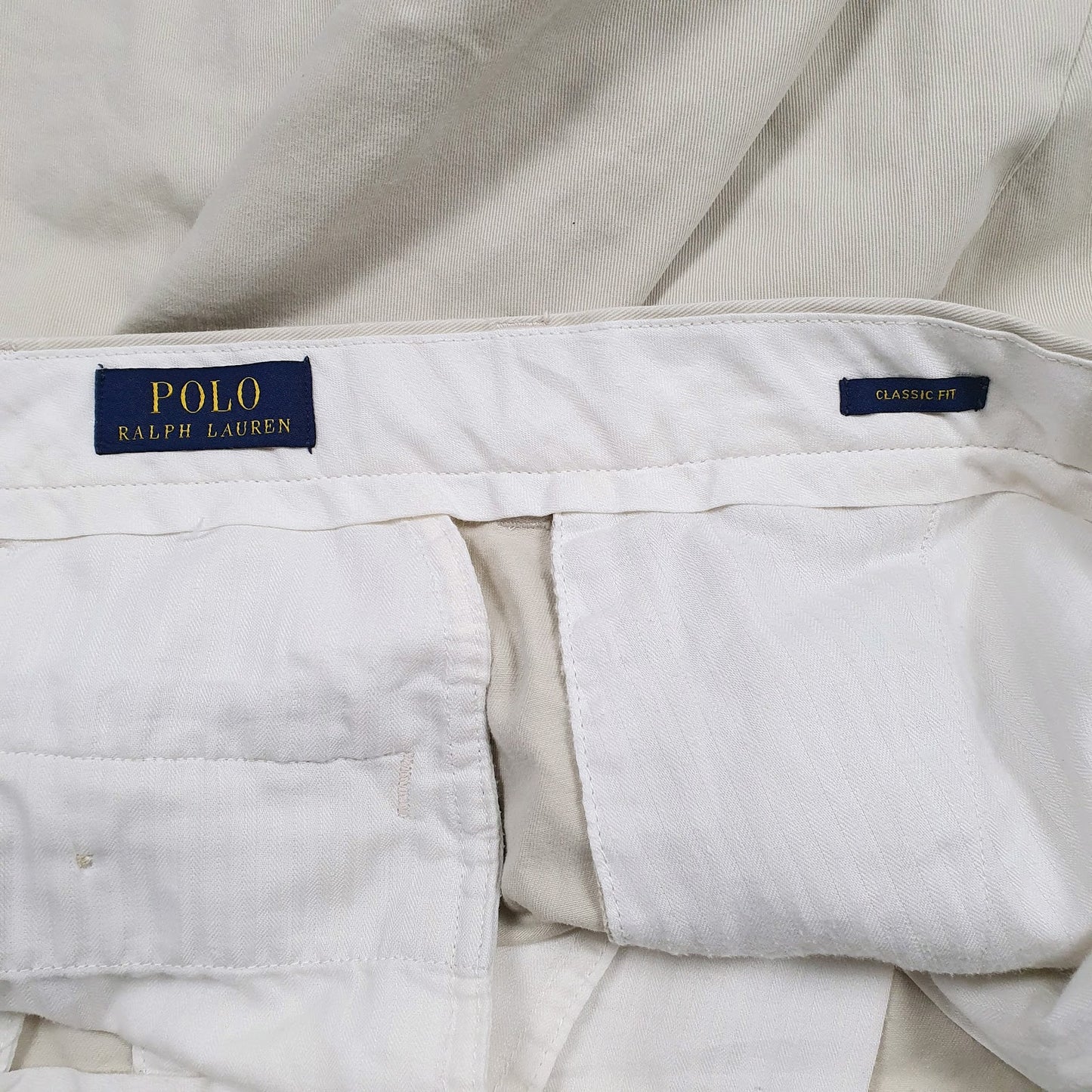 Mens Cream Polo Ralph Lauren   Trousers