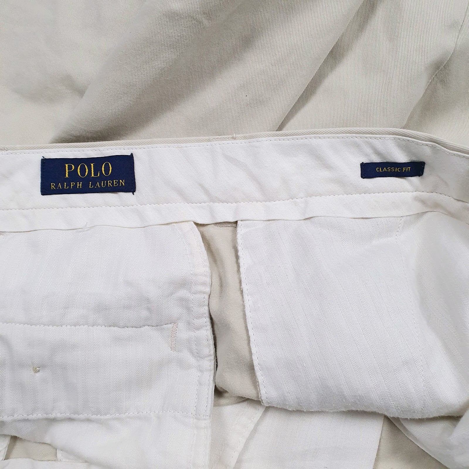 Mens Cream Polo Ralph Lauren   Trousers