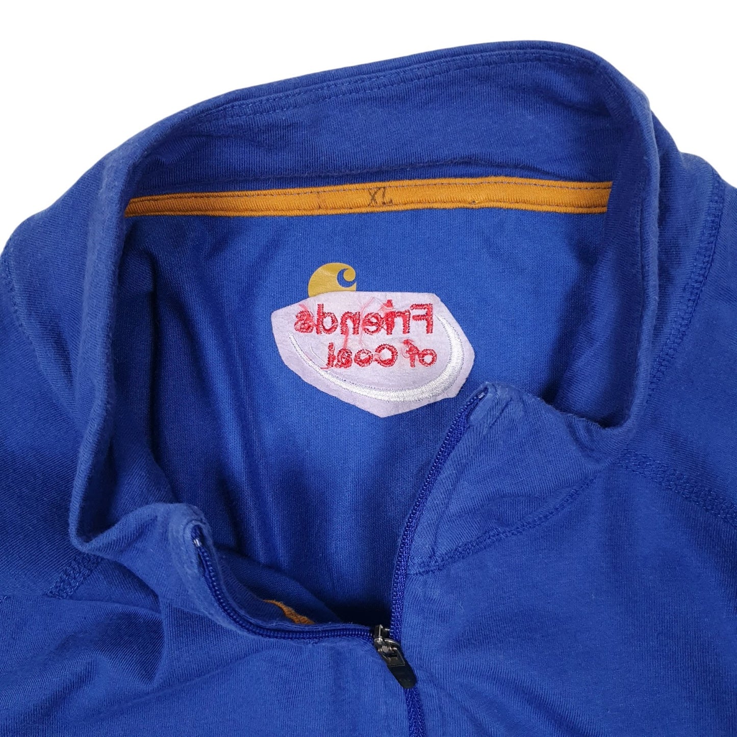 Mens Blue Carhartt Lightweight Thermal Quarter Zip Jumper