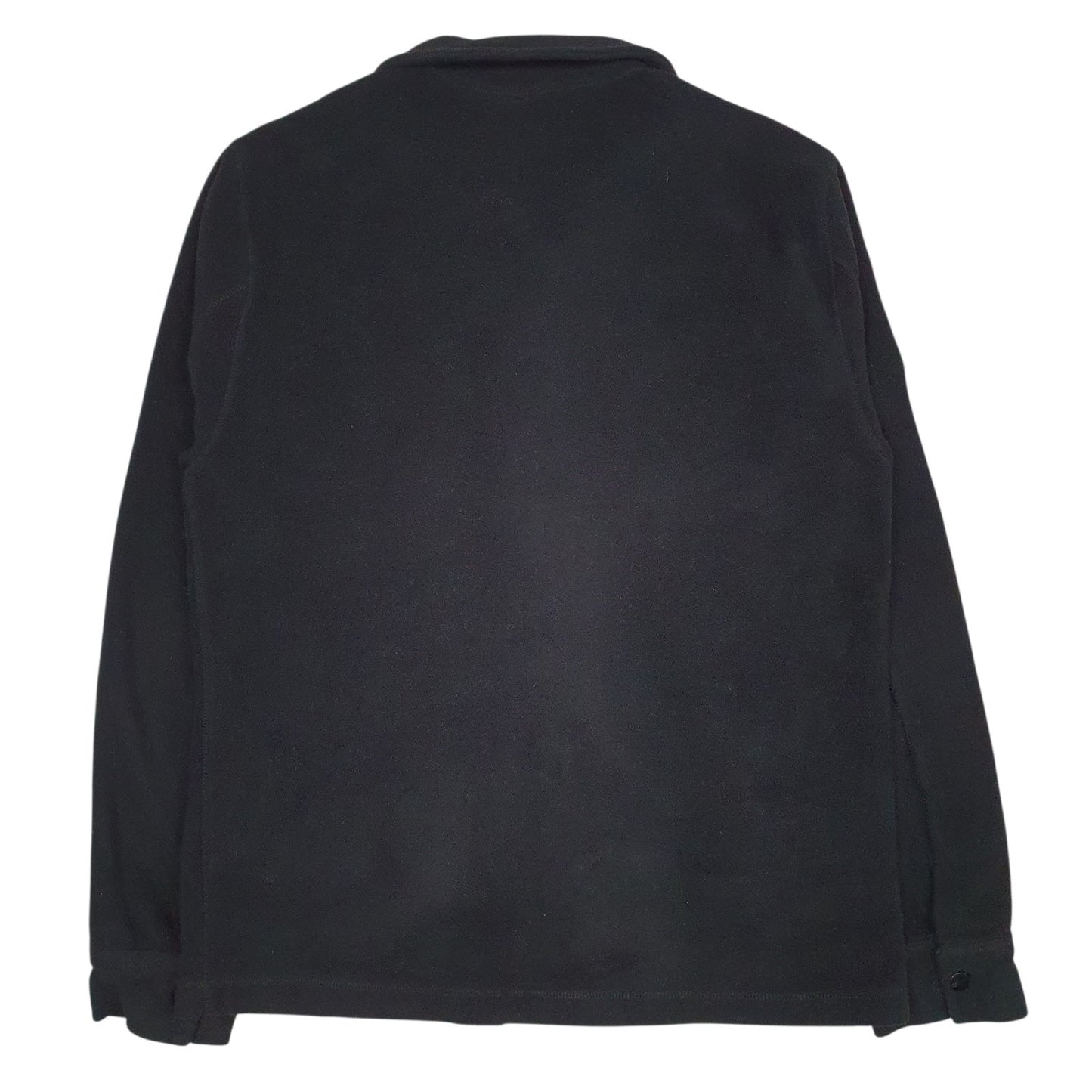 Mens Black Champion Fleece Button Up Hoodie Coat