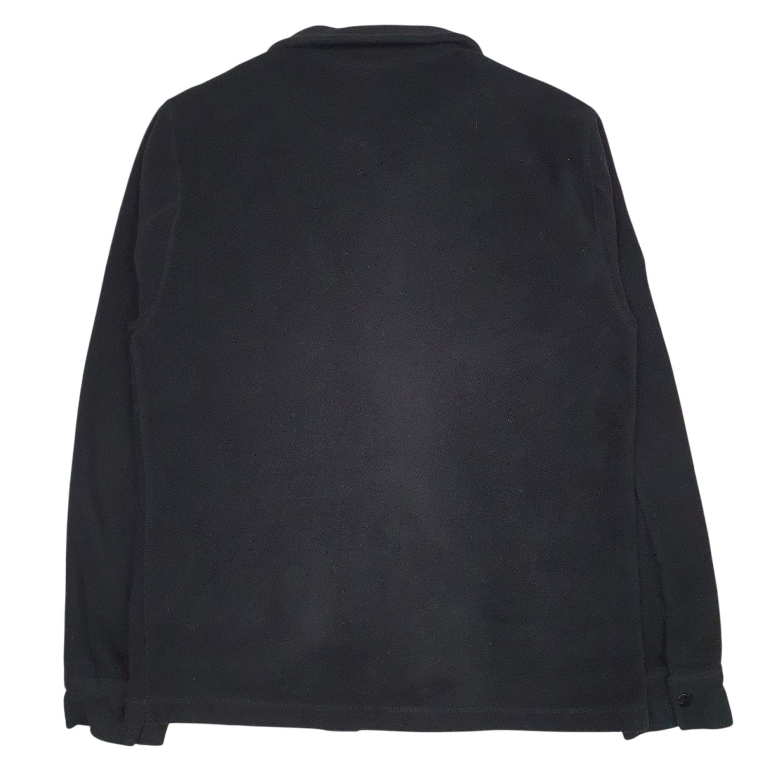 Mens Black Champion Fleece Button Up Hoodie Coat