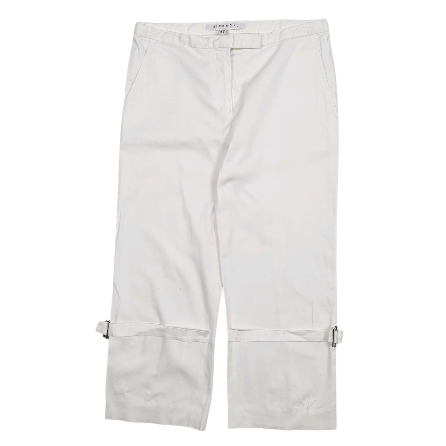 Womens White Richmond Quarter Length Capri Chino Trousers