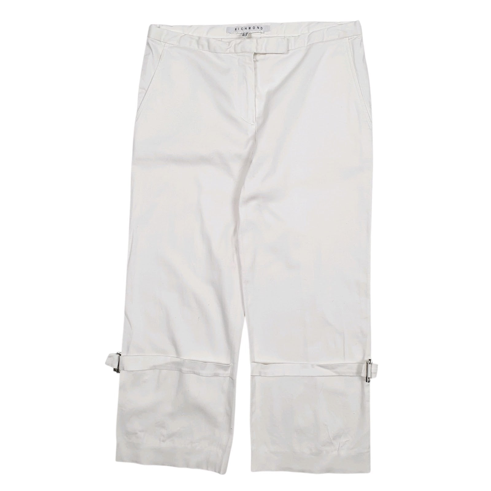 Womens White Richmond Quarter Length Capri Chino Trousers