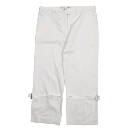 Womens White Richmond Quarter Length Capri Chino Trousers