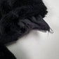 Womens Black Unbranded Faux Fur Fluffy  Coat