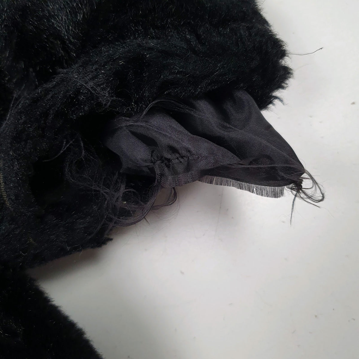Womens Black Unbranded Faux Fur Fluffy  Coat