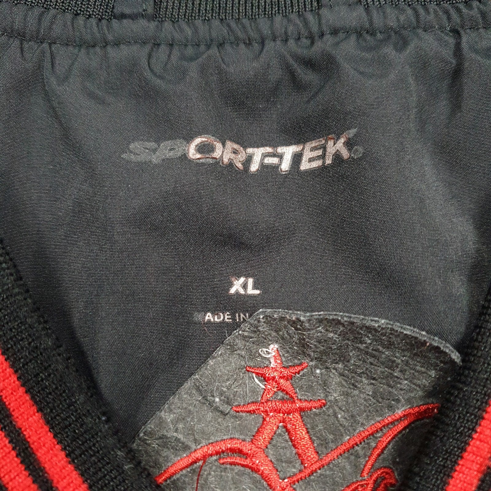 Mens Black Sport Tek Jersey V Neck Jumper