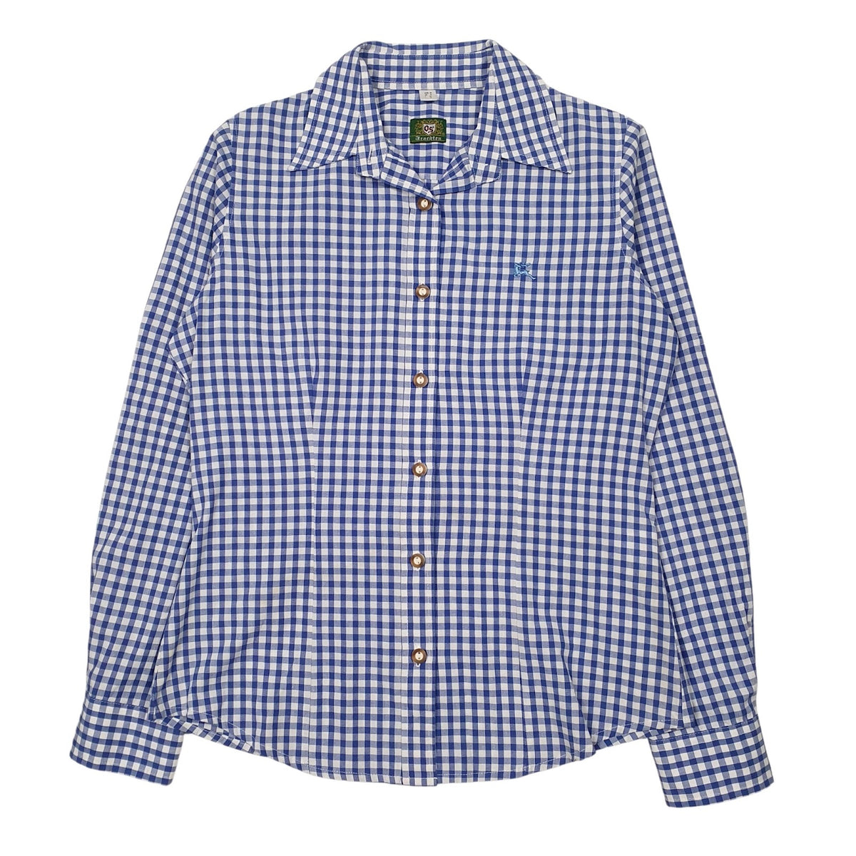 Womens Blue OS Trachten  Long Sleeve Shirt
