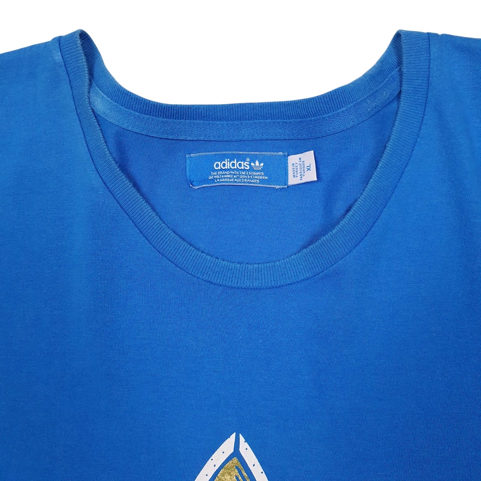 Mens Blue Adidas   T Shirt
