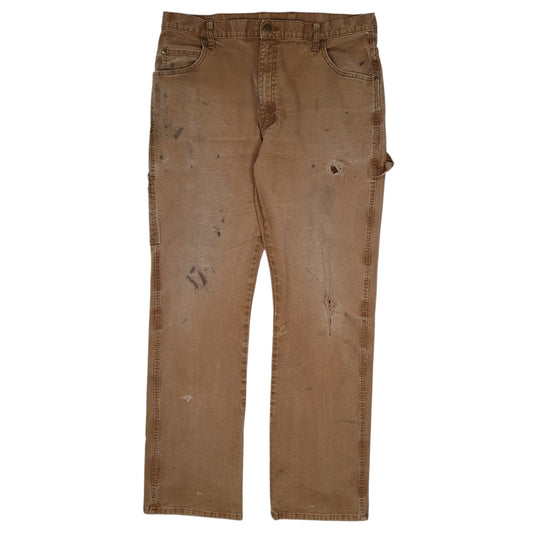Mens Beige Dickies  Carpenter Trousers