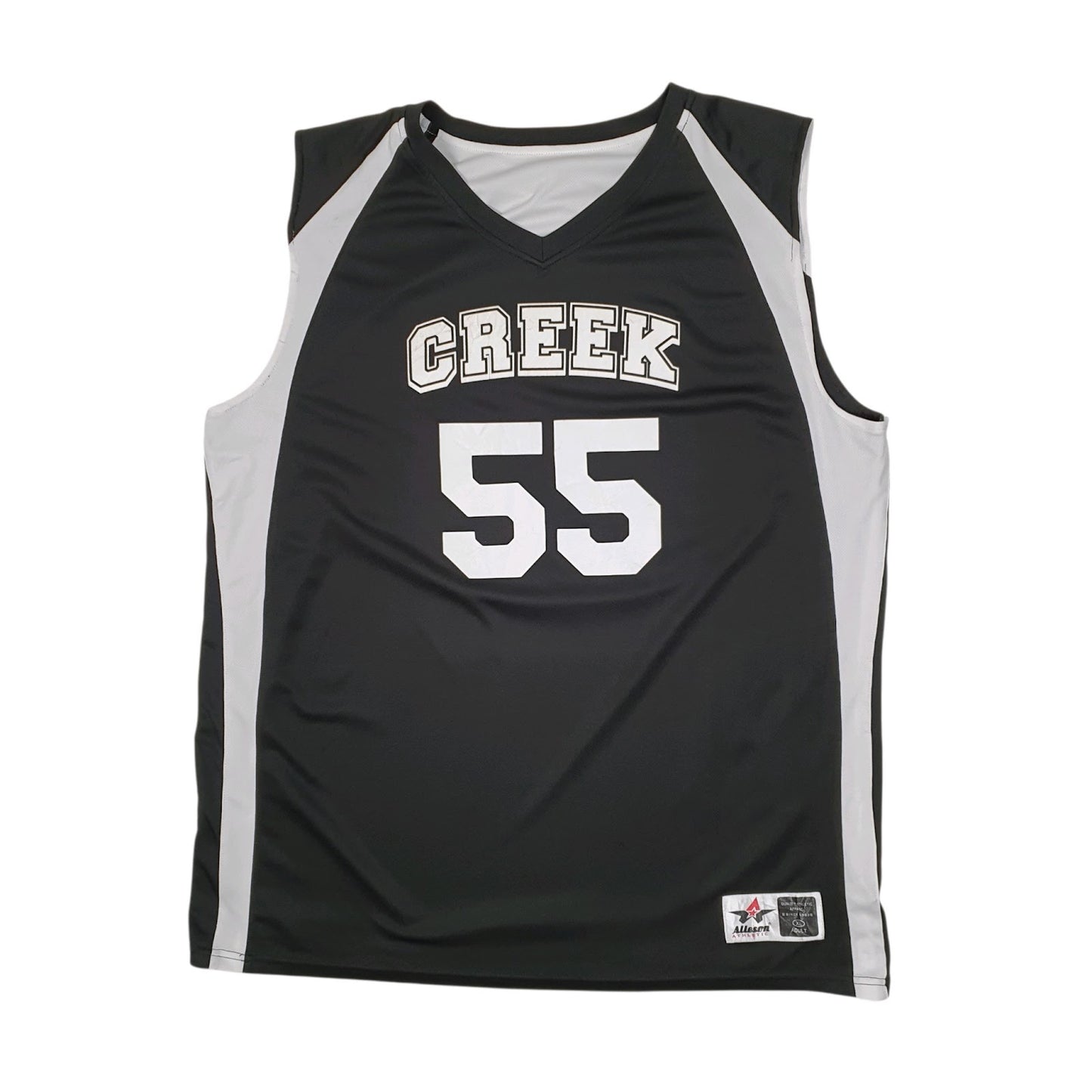 Mens White Alleson Athletic Basketball Jersey Reversible  T Shirt