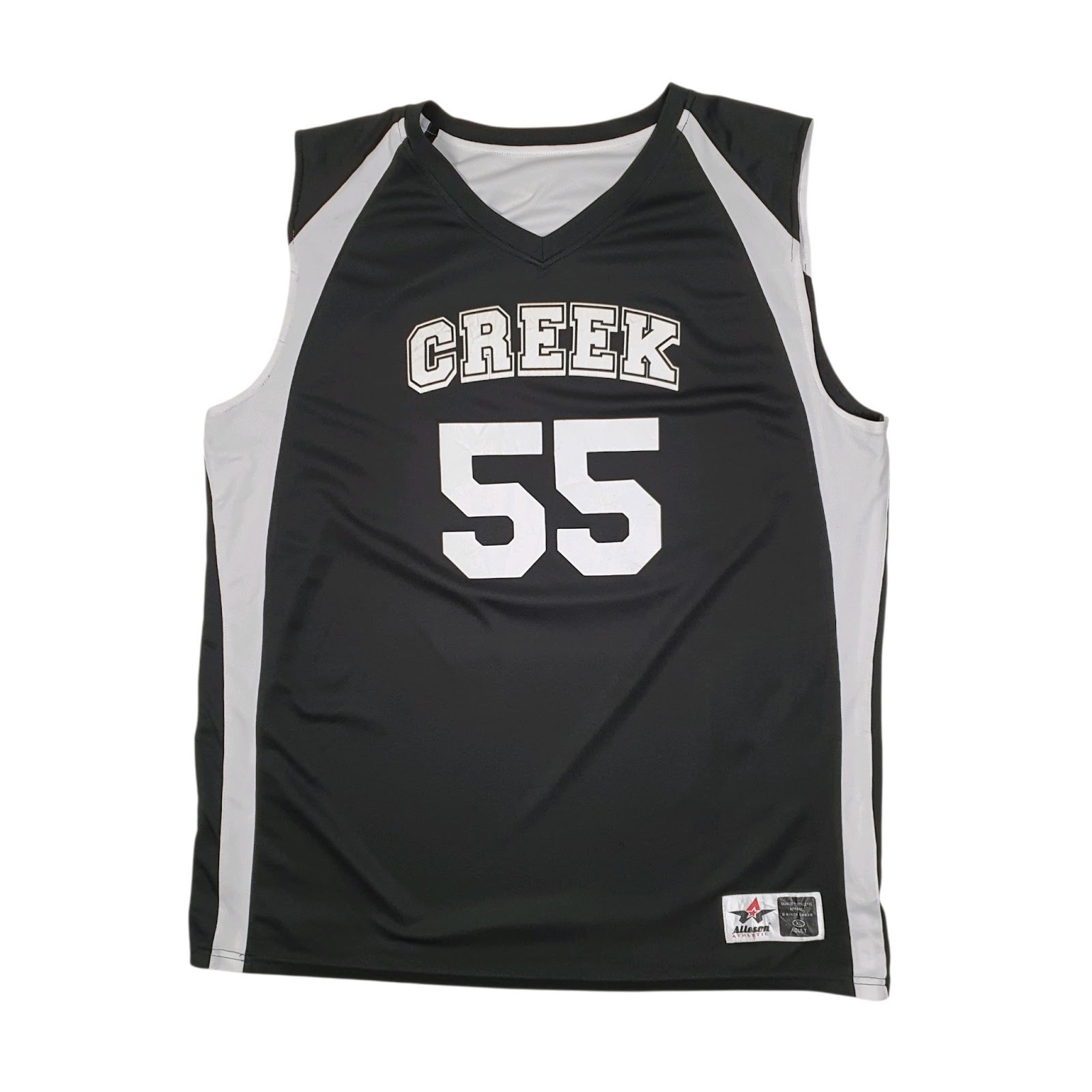 Mens White Alleson Athletic Basketball Jersey Reversible  T Shirt