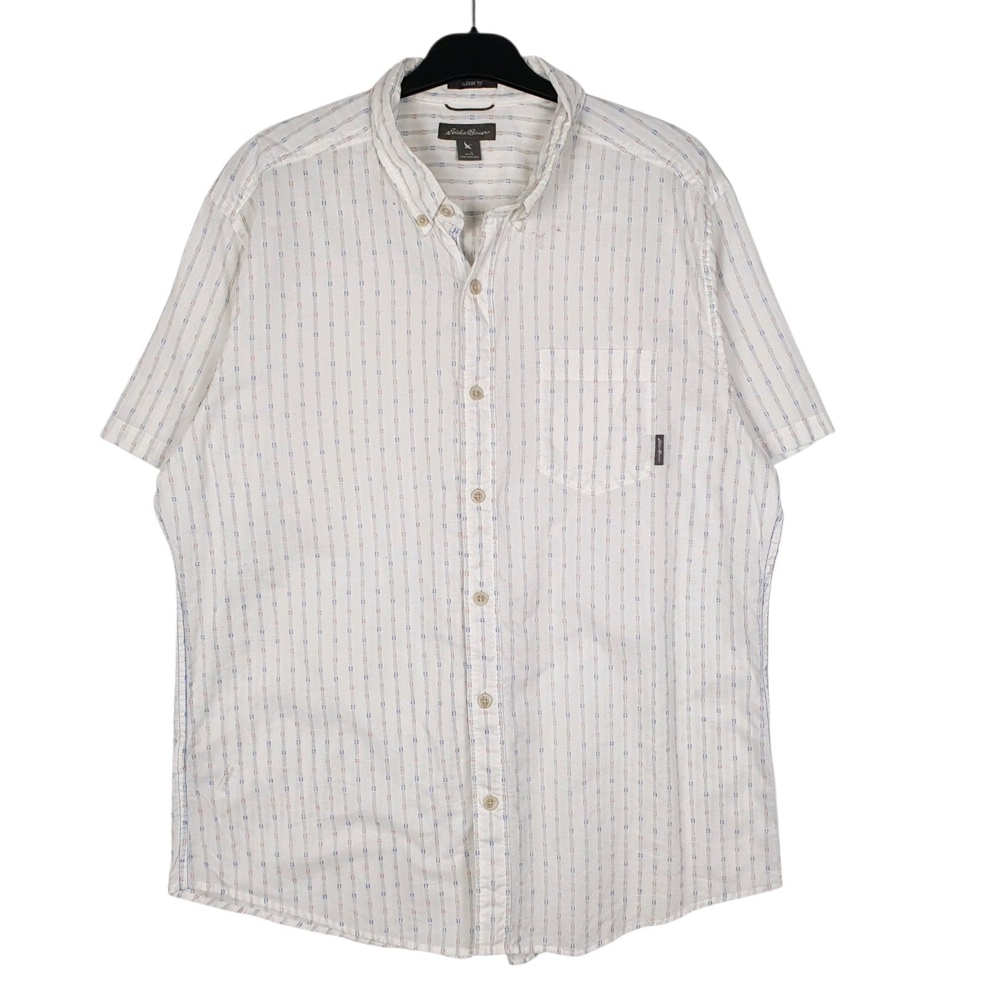 Mens White Eddie Bauer  Short Sleeve Shirt