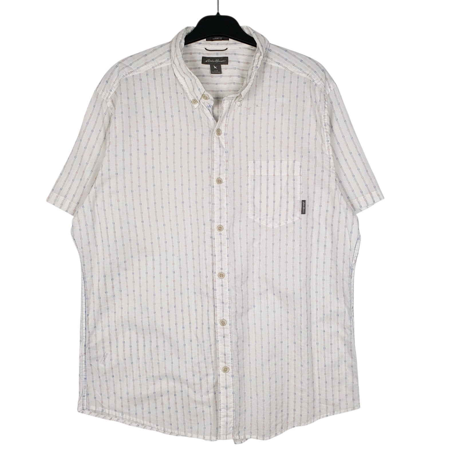 Mens White Eddie Bauer  Short Sleeve Shirt