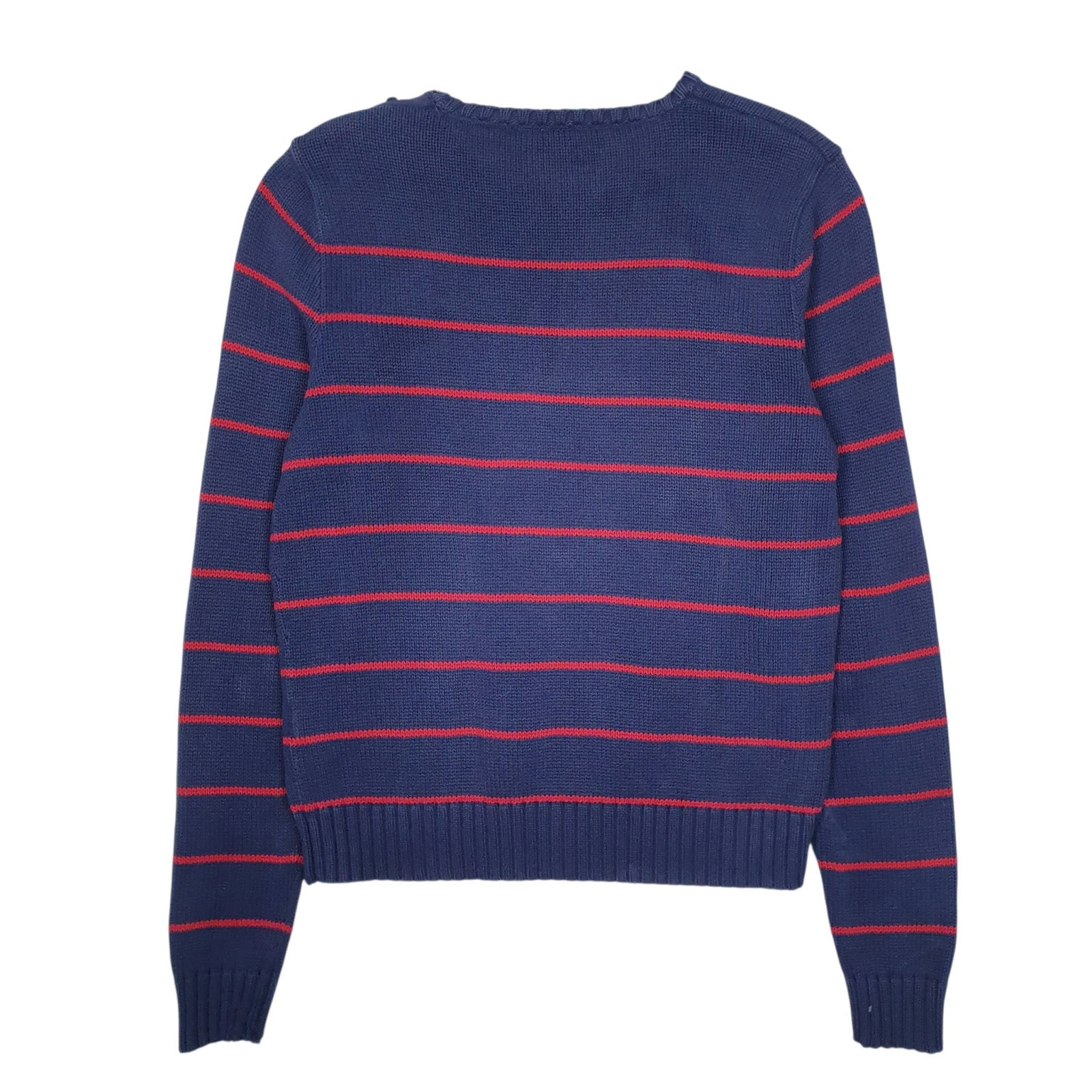 Womens Navy Ralph Lauren Sport Knit Crewneck Jumper