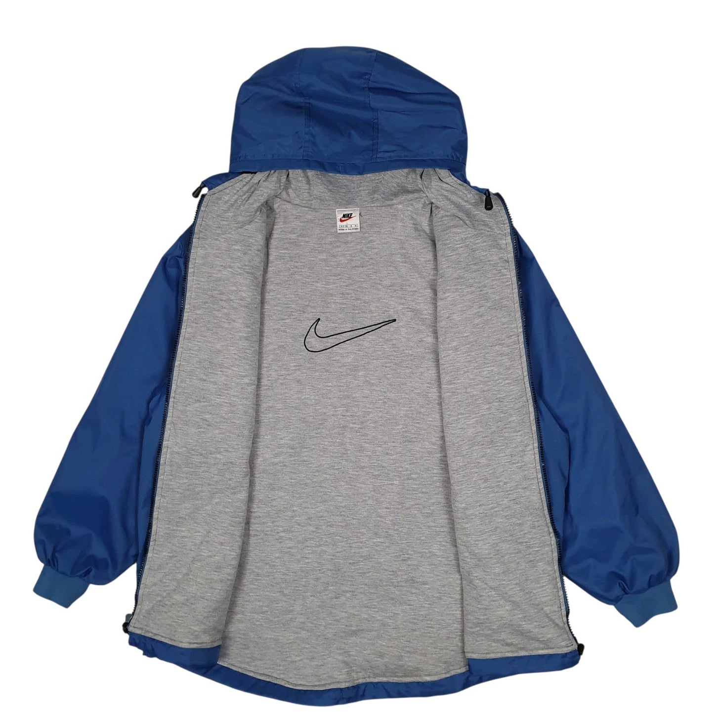 Womens Blue Nike Vintage 90s Fleece Lined  Coat
