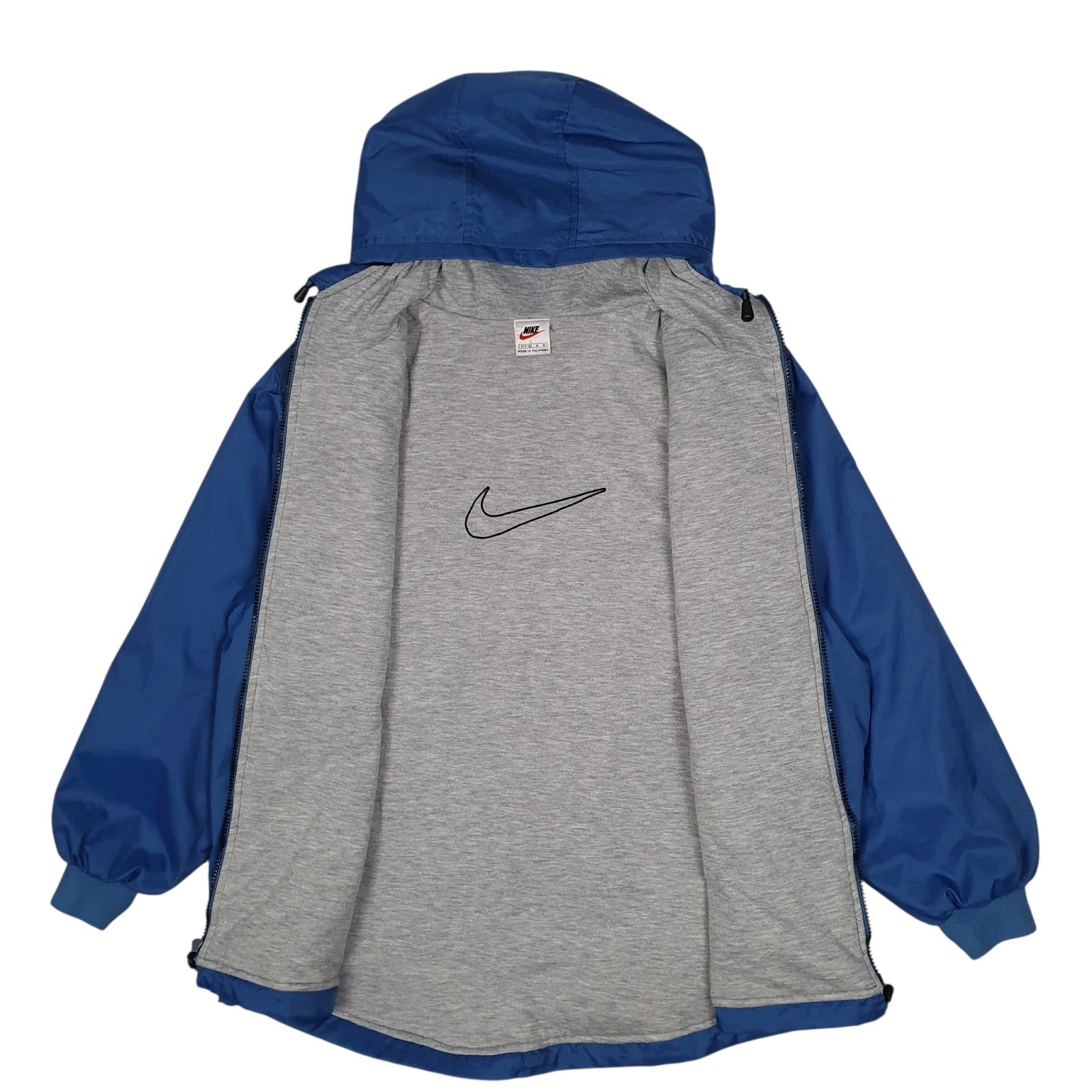Womens Blue Nike Vintage 90s Fleece Lined  Coat