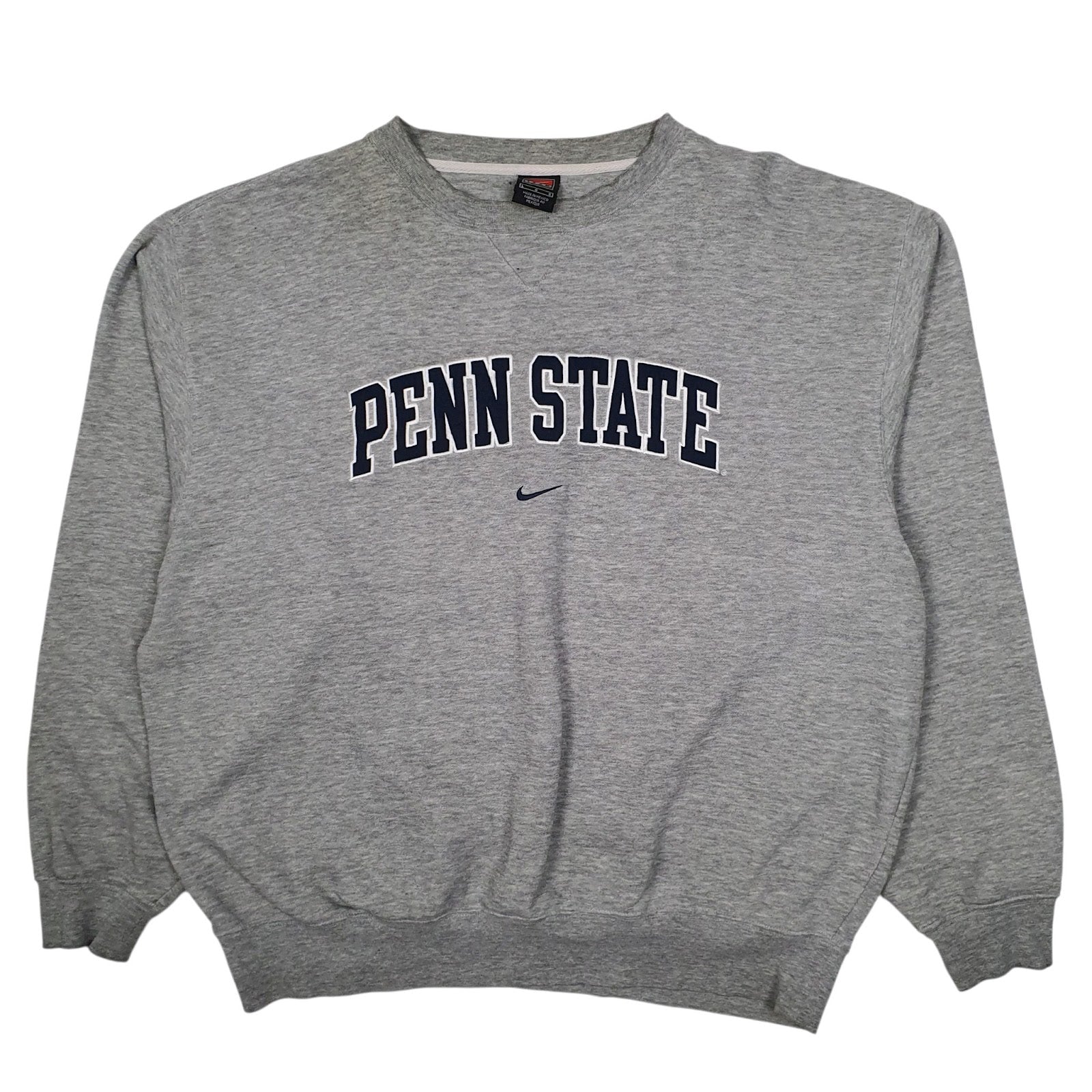 Mens Grey Nike Penn State Vintage 90s Crewneck Jumper