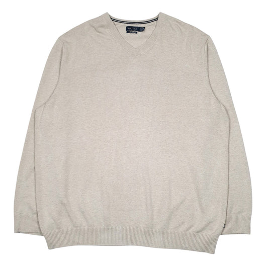 Mens Beige Nautica  Crewneck Jumper
