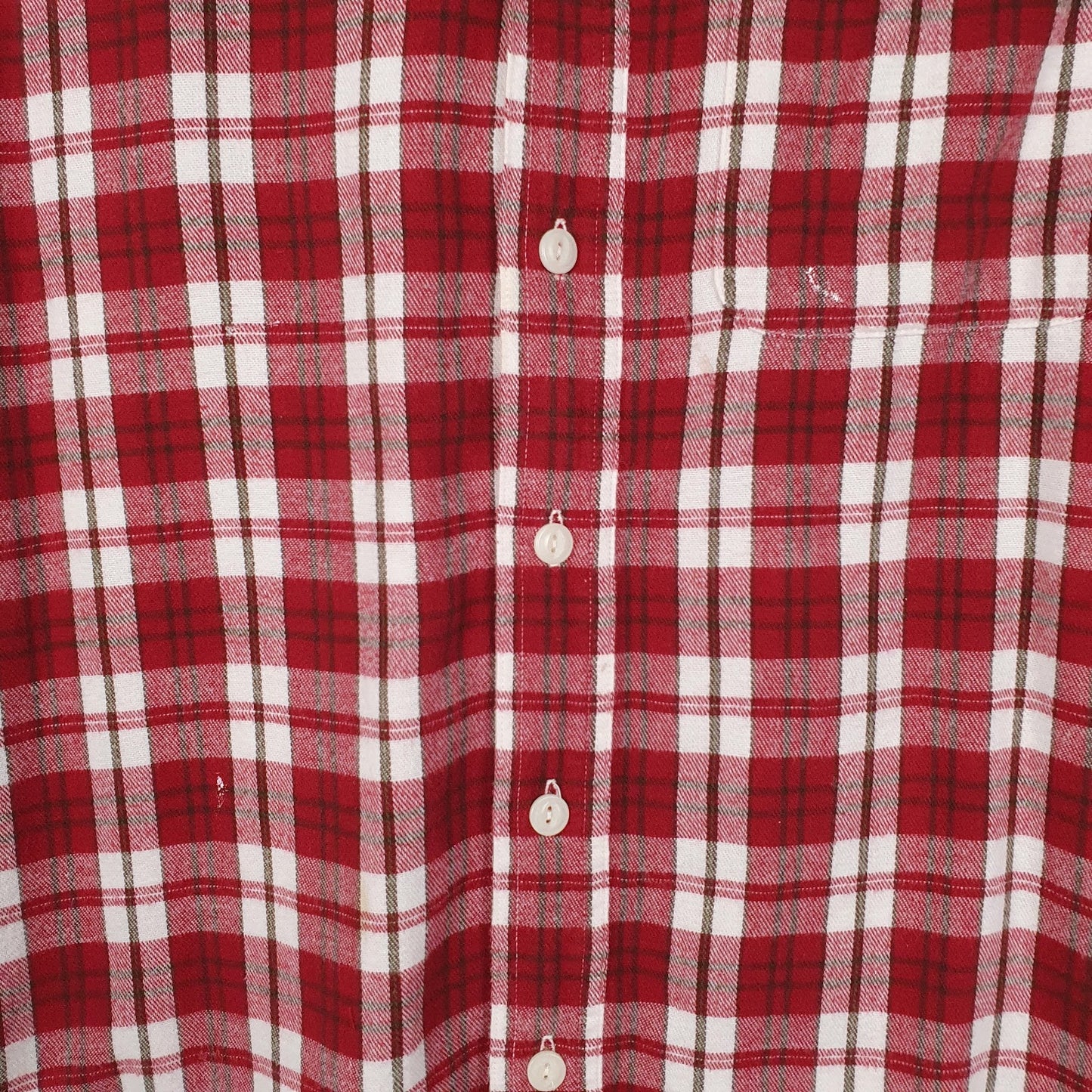 Mens Red L.L.Bean Flannel  Shirt
