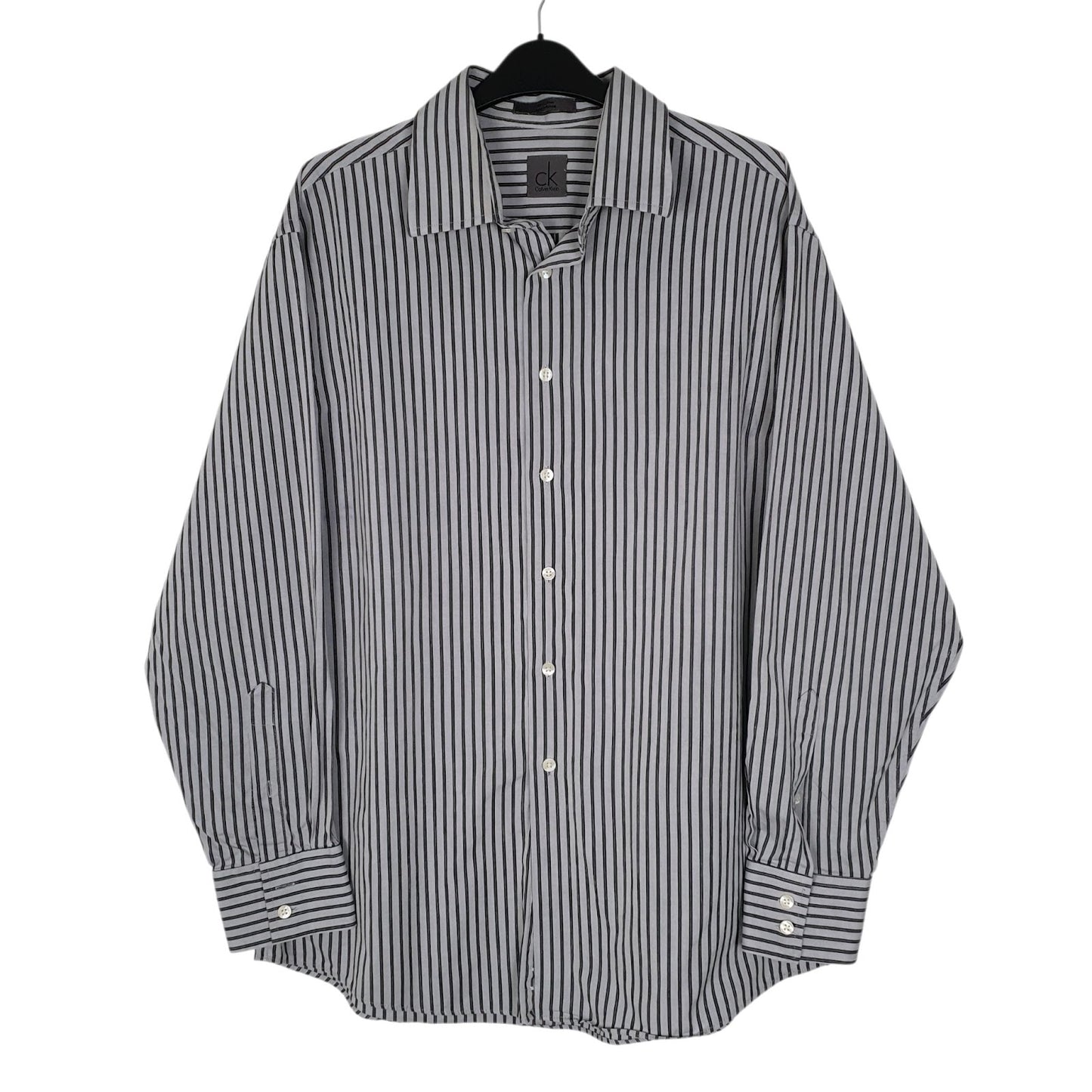Mens Grey Calvin Klein  Long Sleeve Shirt