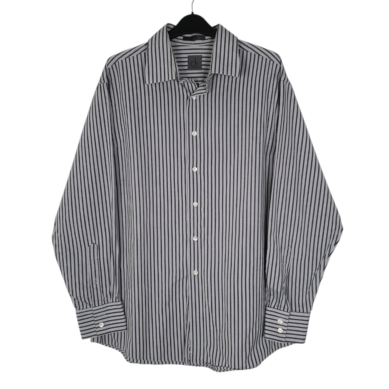 Mens Grey Calvin Klein  Long Sleeve Shirt