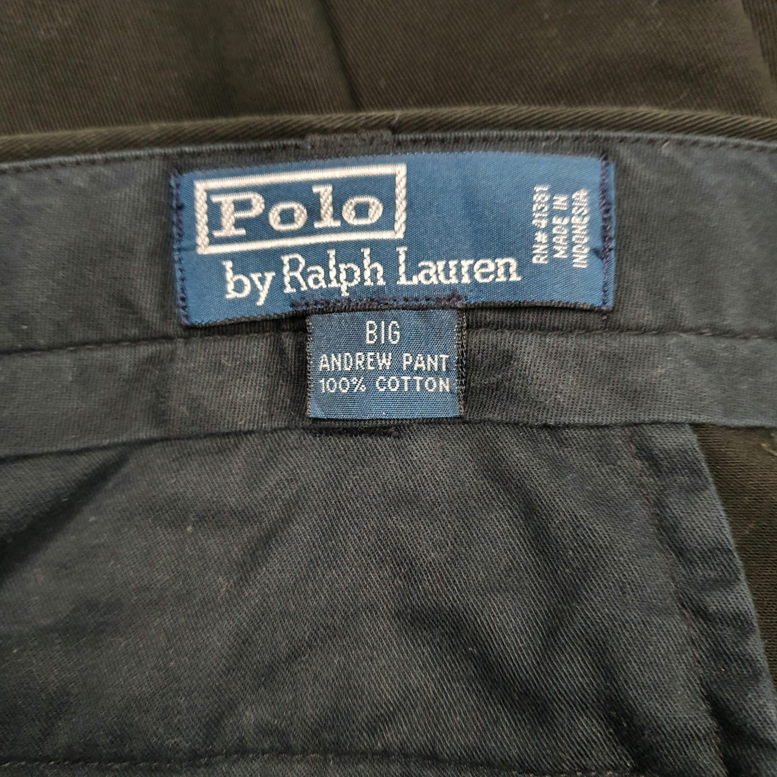 Mens Black Polo Ralph Lauren Andrew Pant Double Pleated  Trousers