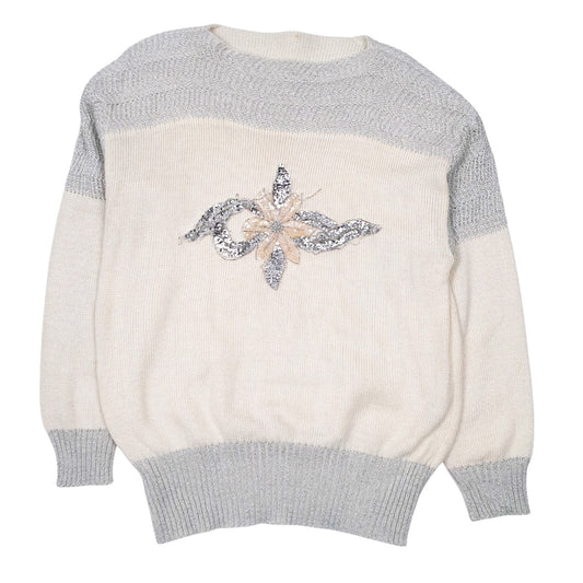 Womens Cream Unbranded  Crewneck Jumper