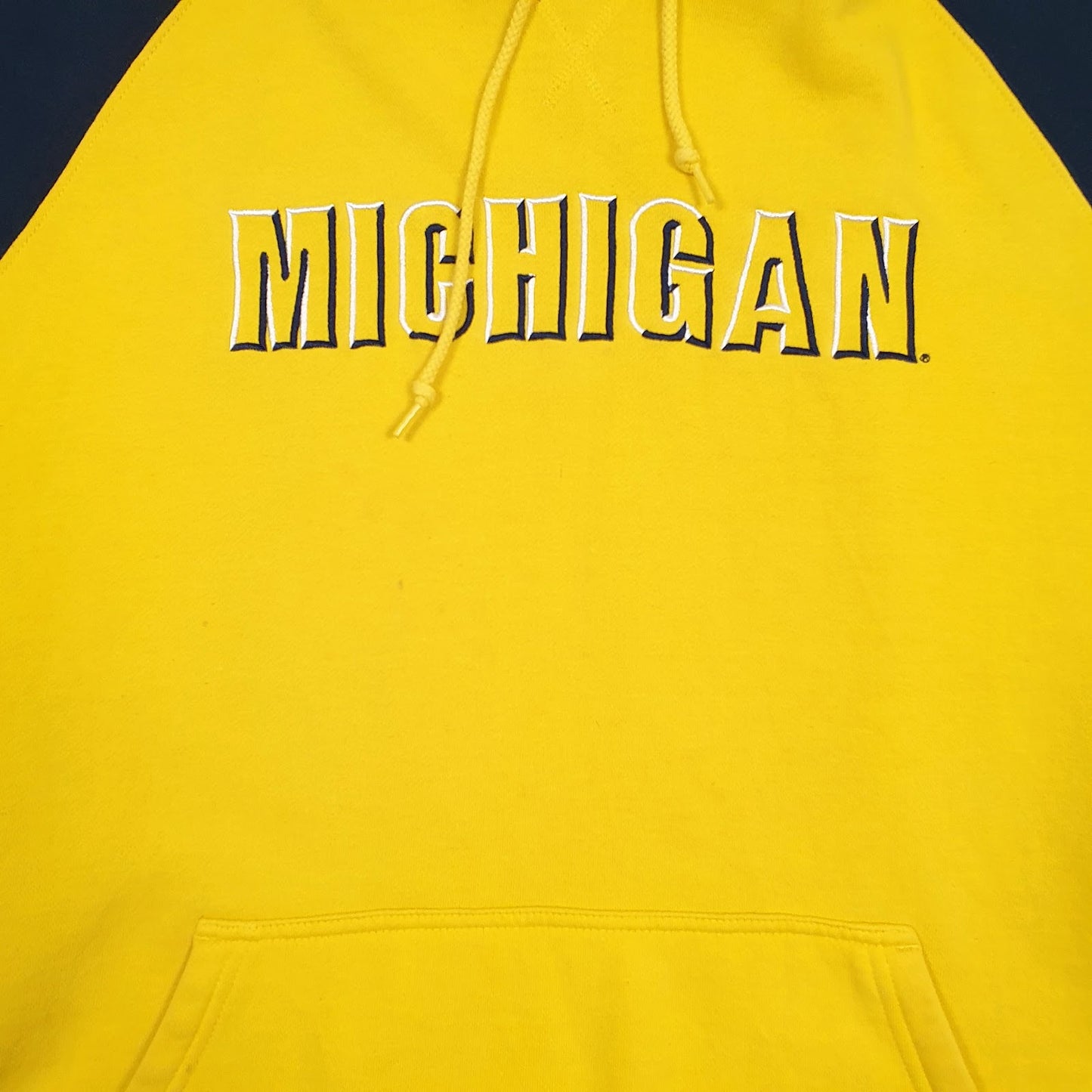 Mens Yellow Champ Sports Michigan Hoodie Jumper
