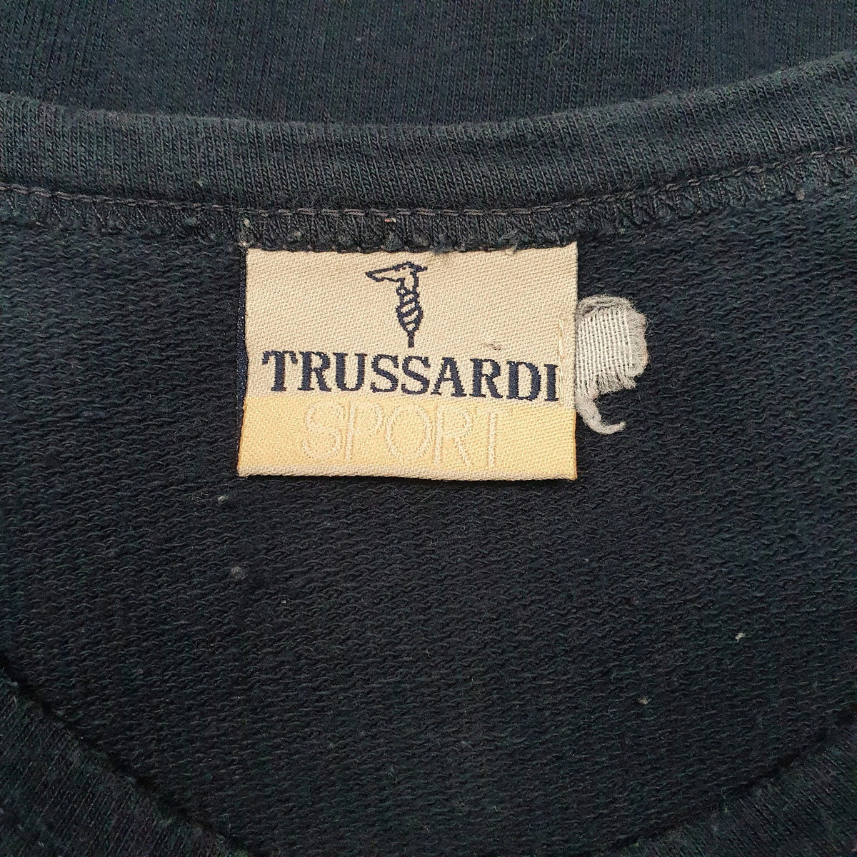 Mens Navy Trussardi Henley  T Shirt