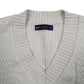 Womens White M&S Cable Knit Vest Jumper