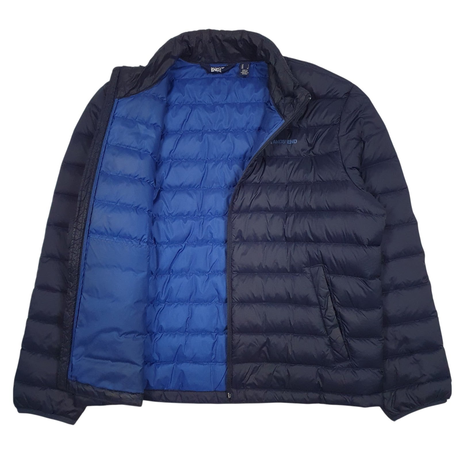 Womens Navy Lands End   Coat