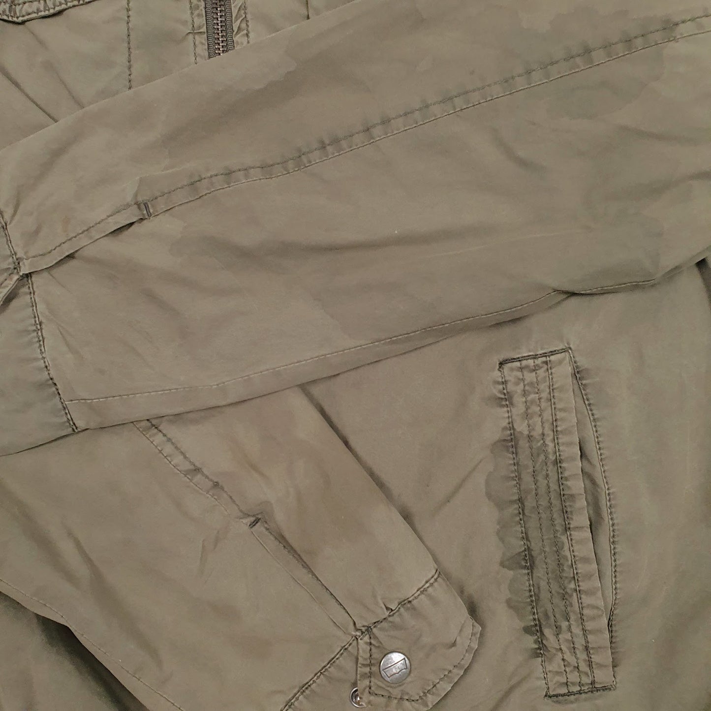 Mens Green Levis Hooded  Coat