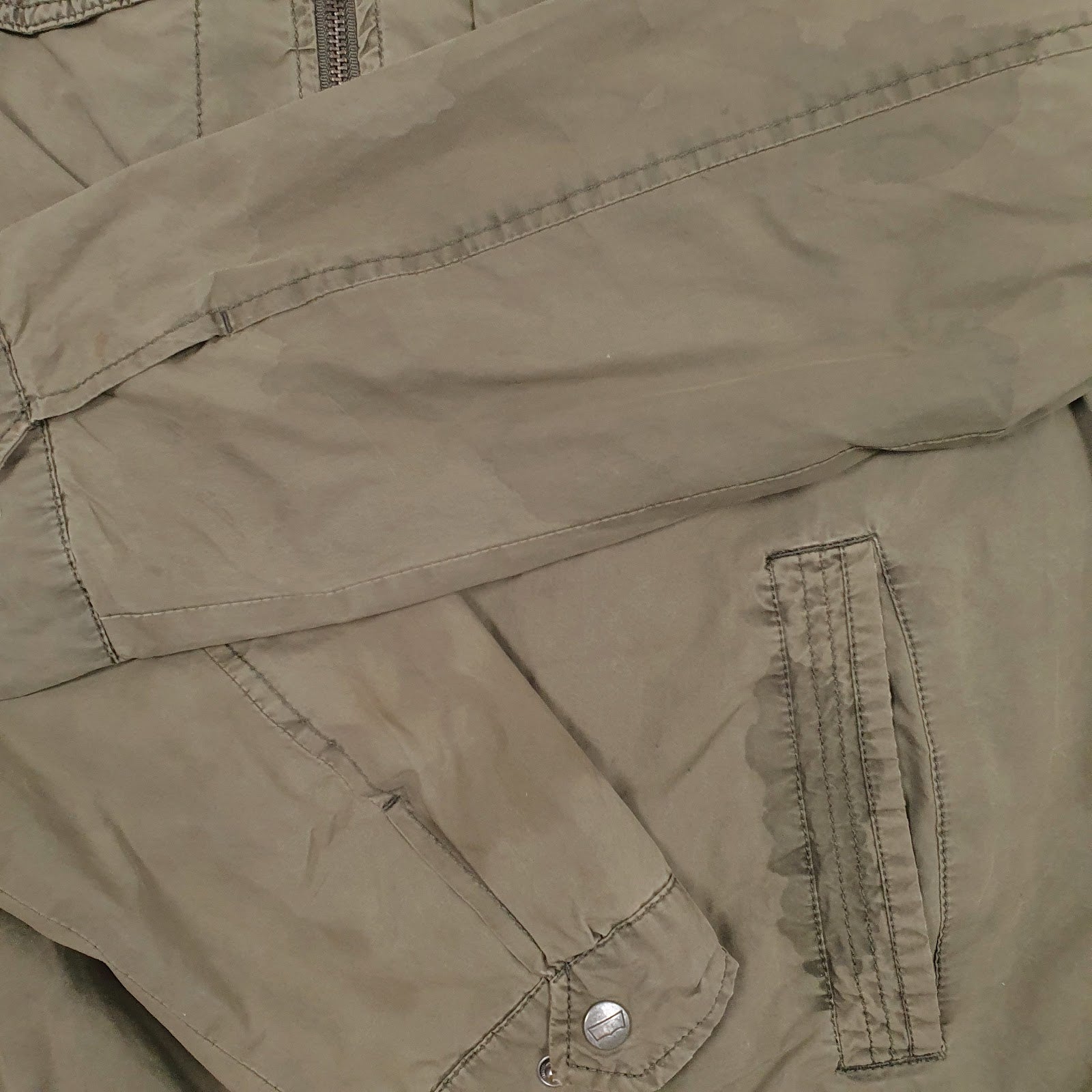 Mens Green Levis Hooded  Coat