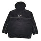Mens Black Nike Vintage 2000s Windbreaker Fleece Lined  Coat