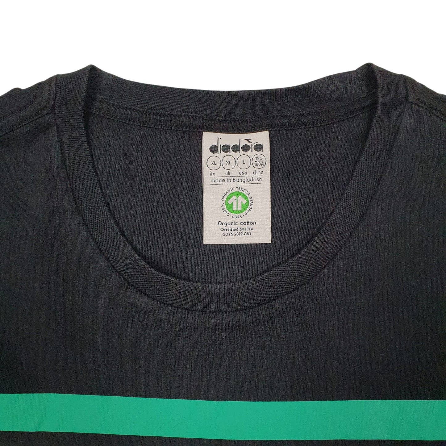Mens Black Diadora   T Shirt