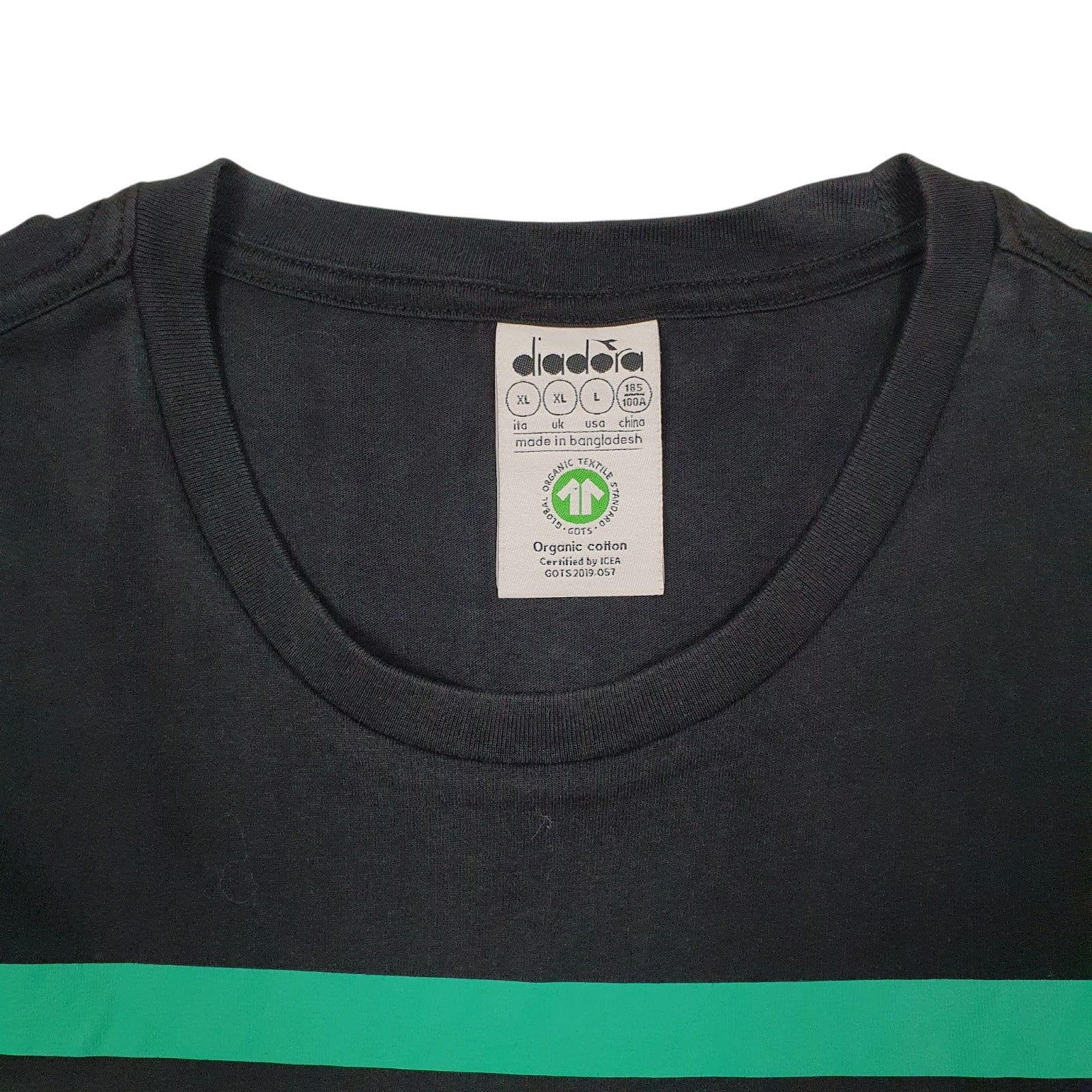 Mens Black Diadora   T Shirt