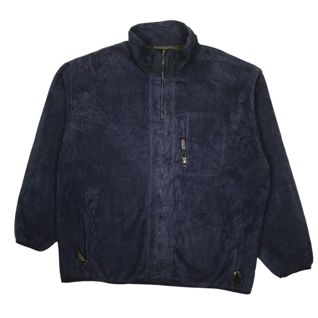 Mens Navy Patagonia Synchilla Vintage 90s Made In USA Full Zip Jumper